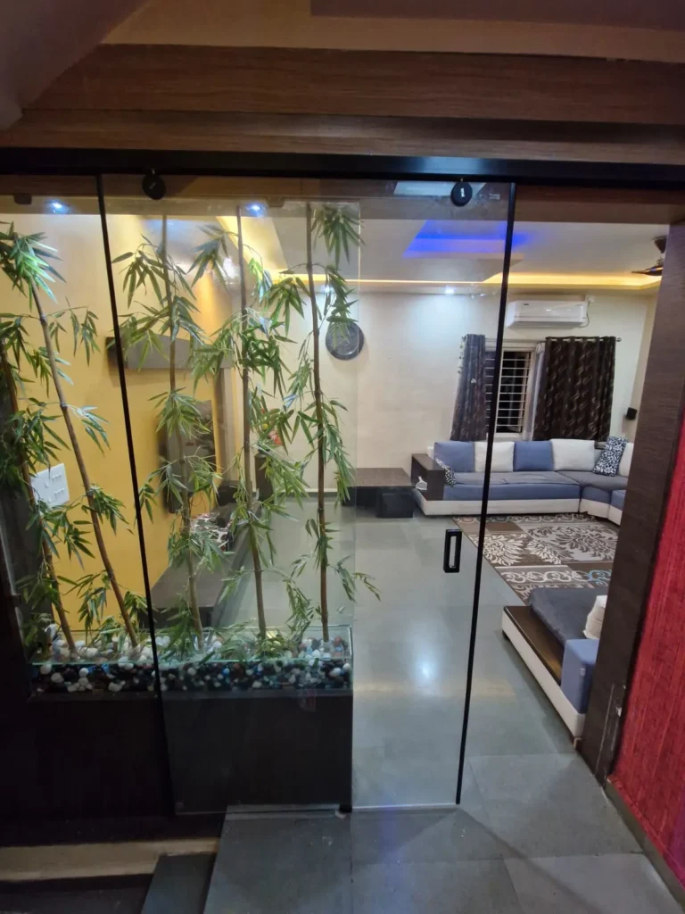 Sliding glass parttion in magarpatta