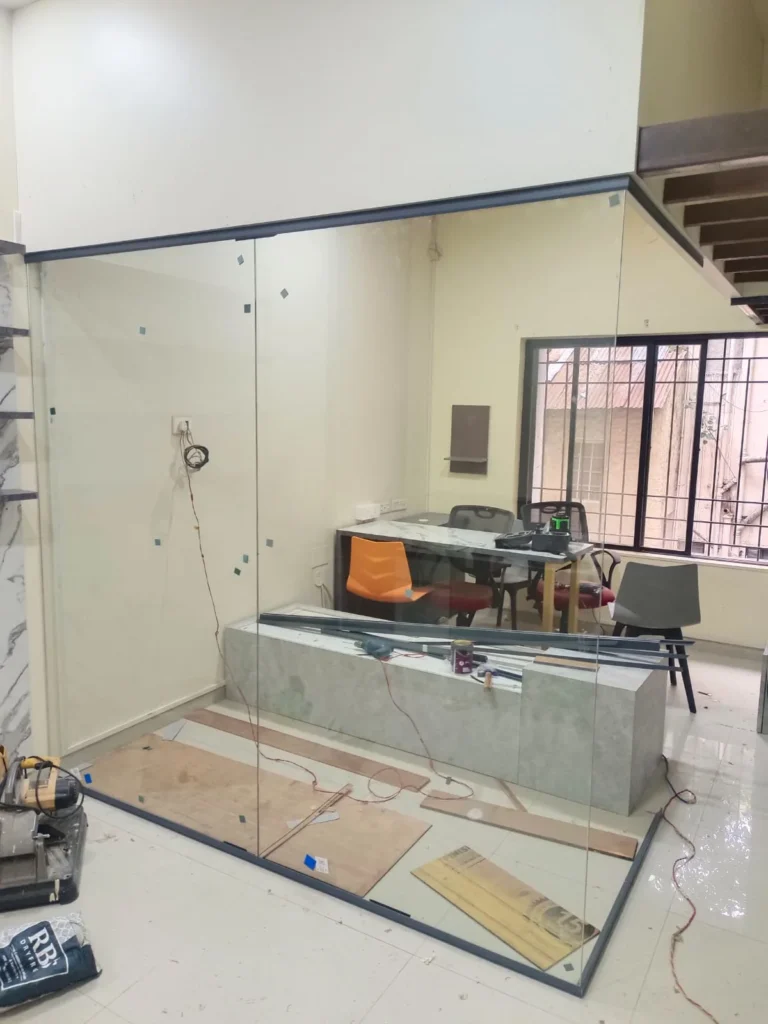 Office glass partition installed in Baner, Pune