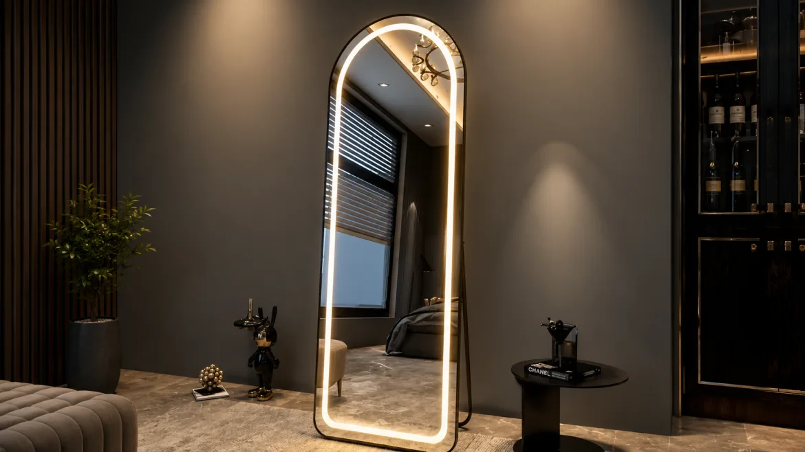 full length stand LED mirror