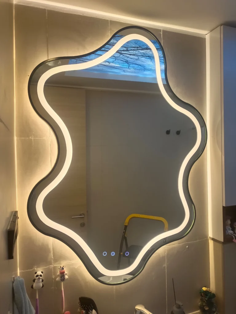 zig zag framed led mirror with backlight In Wakad
